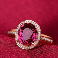 Red Crystal Ruby Gemstone Diamond Rings